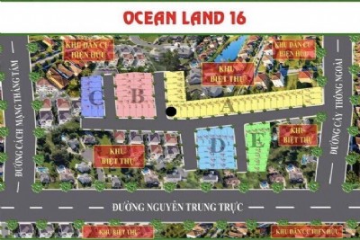 Duy nhất 1 nền góc 2 mặt tiền - dự án Ocean land 16. Giá cực tốt